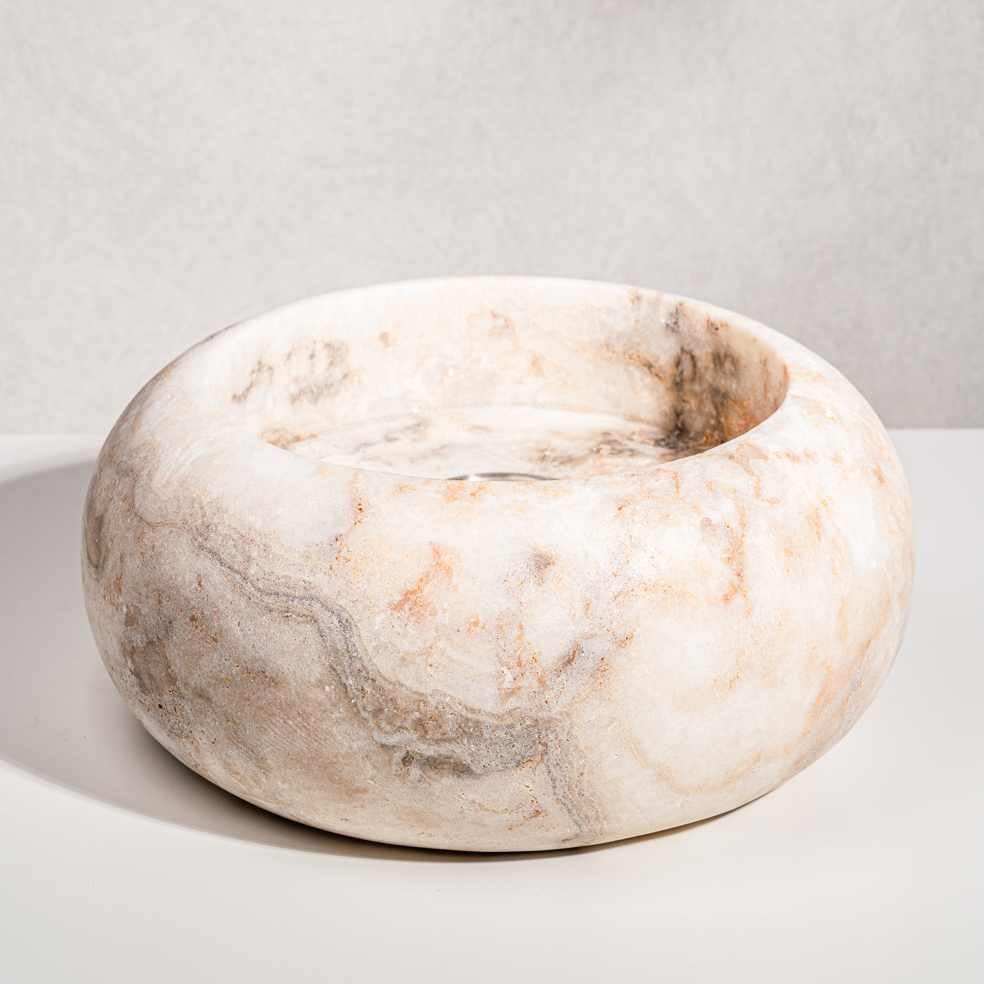 Solis Onyx Table Firepit | Hand-Carved Ethanol Fire Bowl by Wild Fig