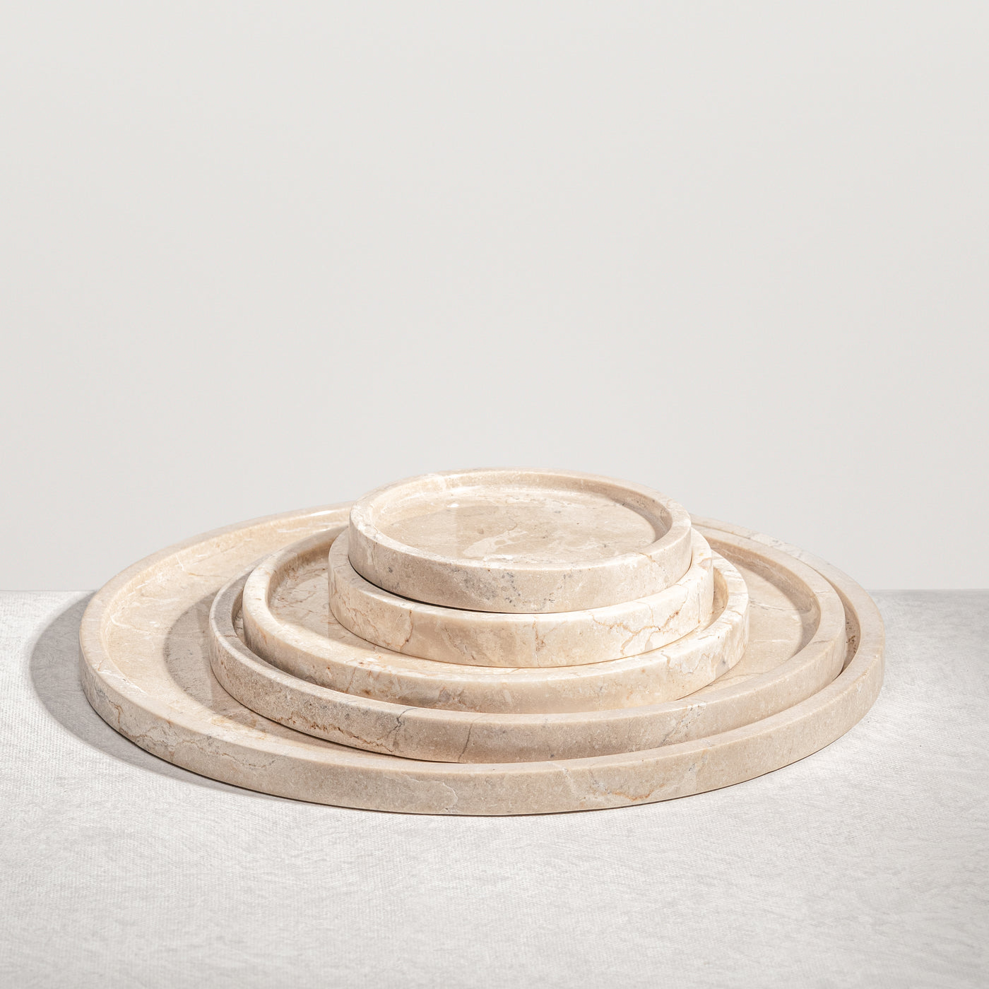 Ikari Marble Candle Holders/Plates
