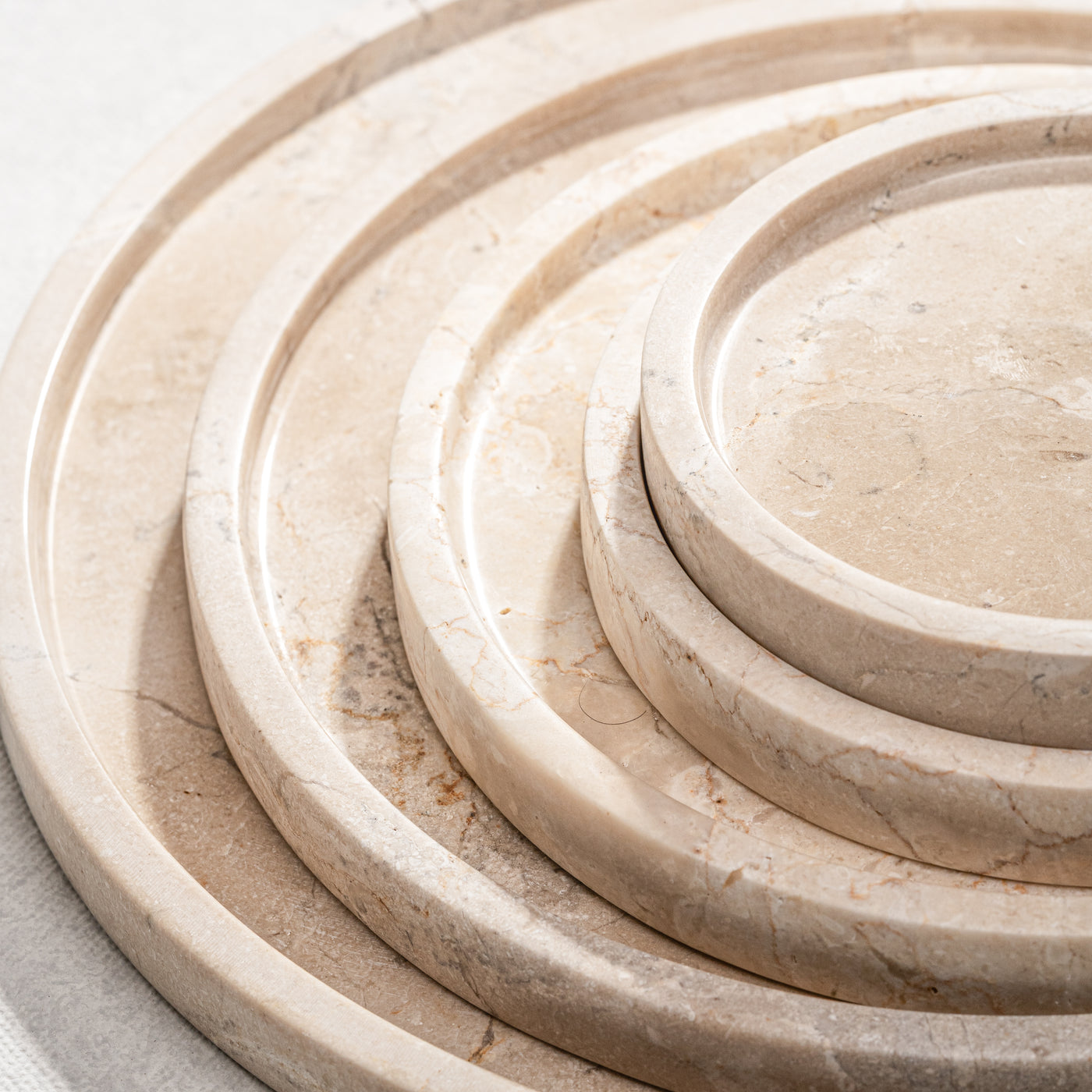 Ikari Marble Candle Holders/Plates