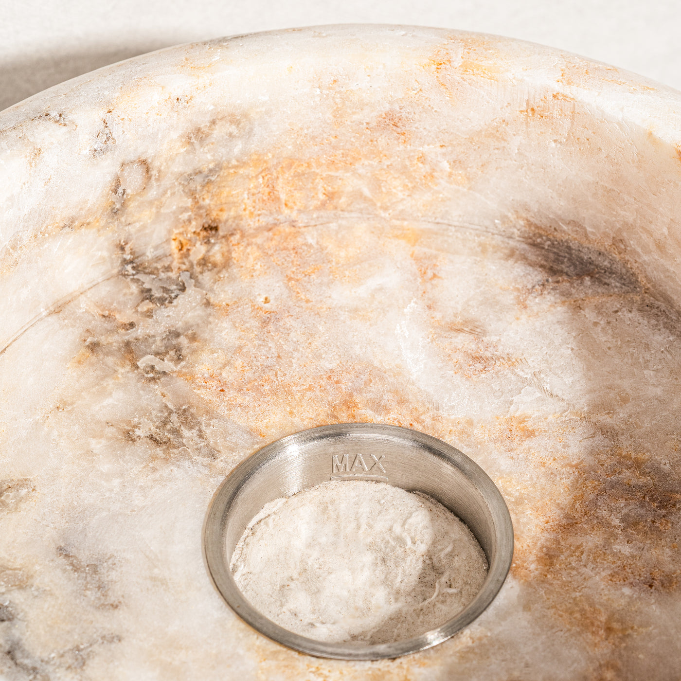 Solis Onyx Table Firepit | Hand-Carved Ethanol Fire Bowl by Wild Fig