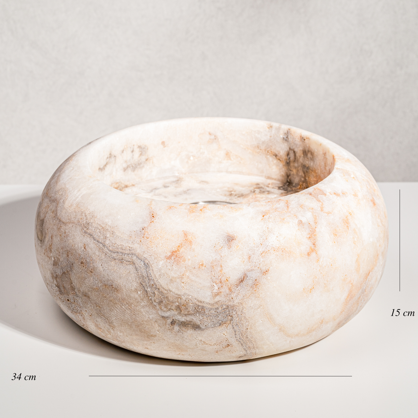 Solis Onyx Table Firepit | Hand-Carved Ethanol Fire Bowl by Wild Fig