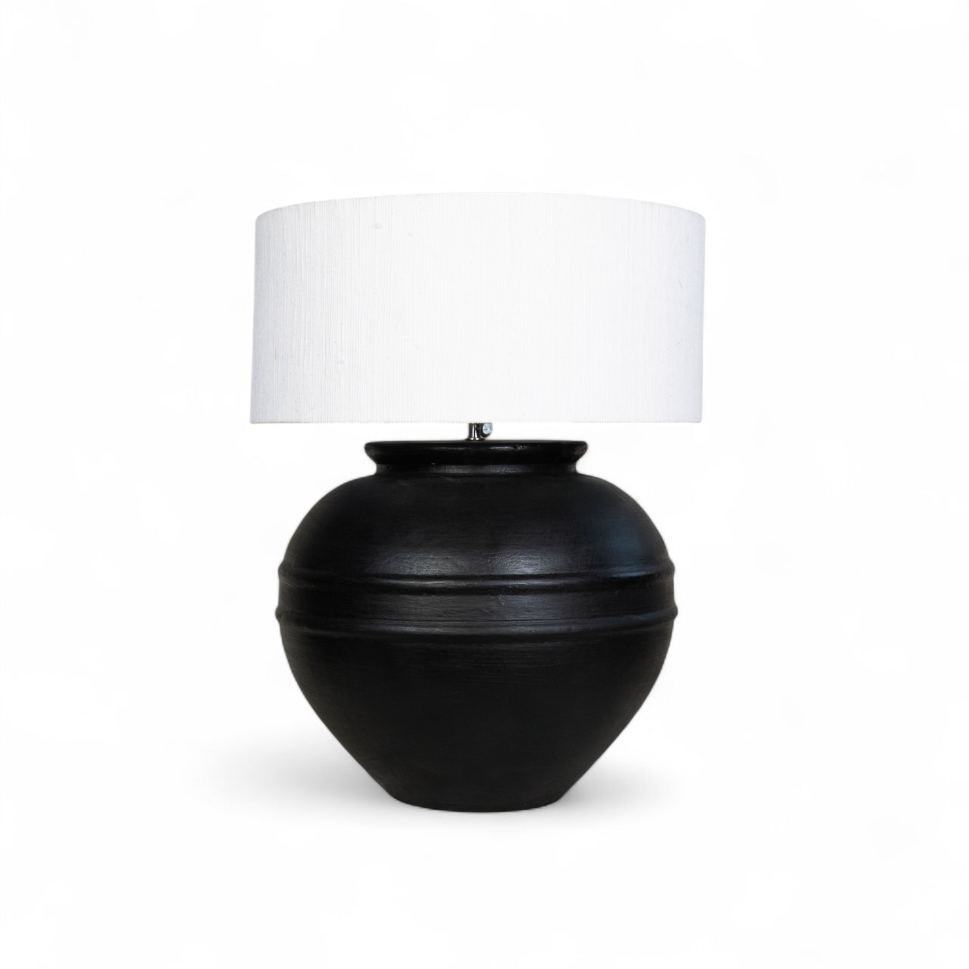 Bolla Handmade Terracotta Lamp with handspun Cotton Shade | Wild Fig Home