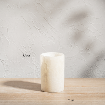 Lunara Onyx Candle Holders | Hand-Carved Stone Lighting Australia – Wild Fig