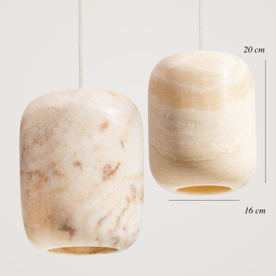 Nara Onyx Pendant | Handmade Stone Lighting Australia – Wild Fig