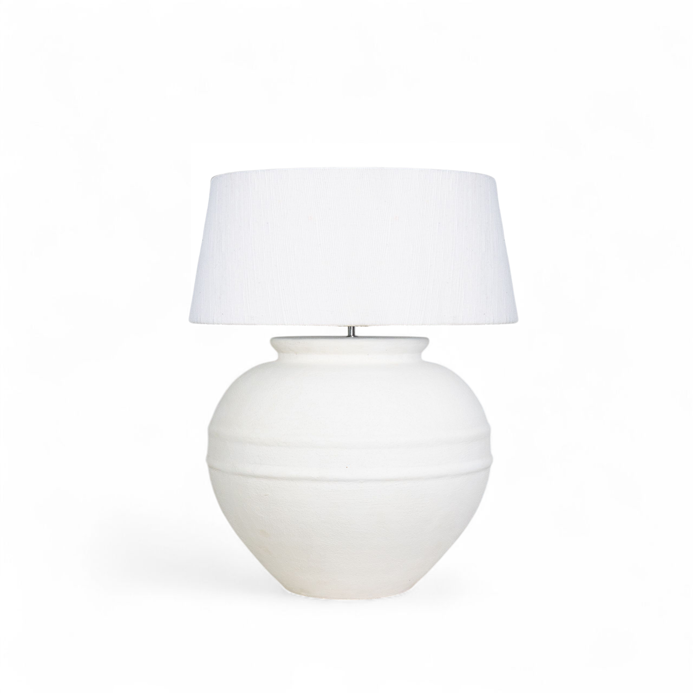 Bolla Handmade Terracotta Lamp with handspun Cotton Shade | Wild Fig Home