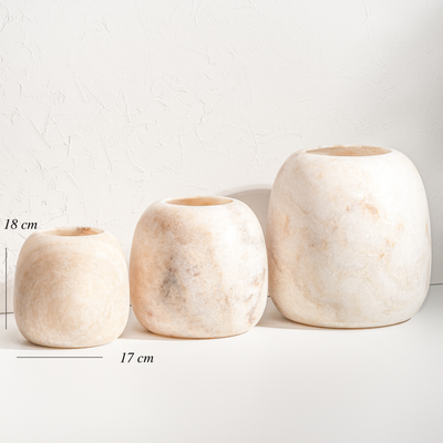 Solenne Onyx Candle Holders | Handmade Stone Homeware Australia – Wild Fig