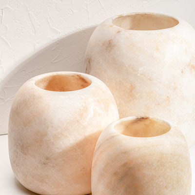 Solenne Onyx Candle Holders | Handmade Stone Homeware Australia – Wild Fig